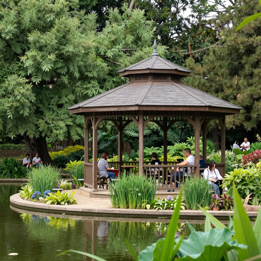 Pond and Gazebo at Dinwiddie Arboretum