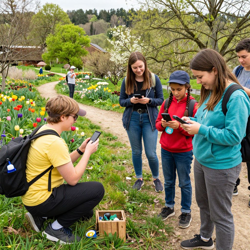 Geocaching at Blandy Experimental Farm