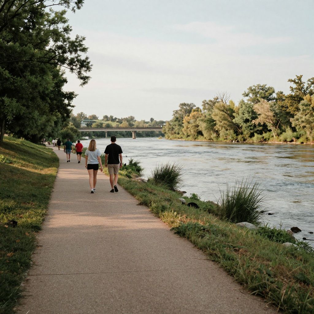 Walking Along the James River