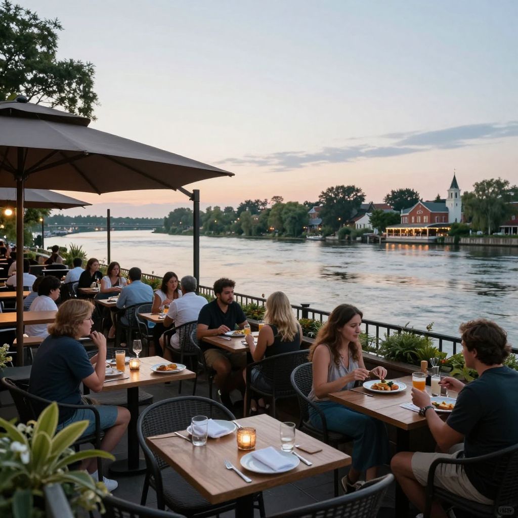 Riverfront Restaurant Area