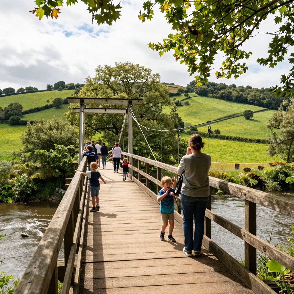 Swinging Bridge in Paint Bank