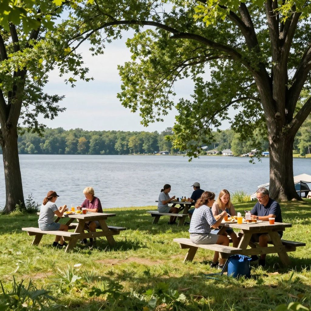 Picnic at Lake Chesdin's Campground