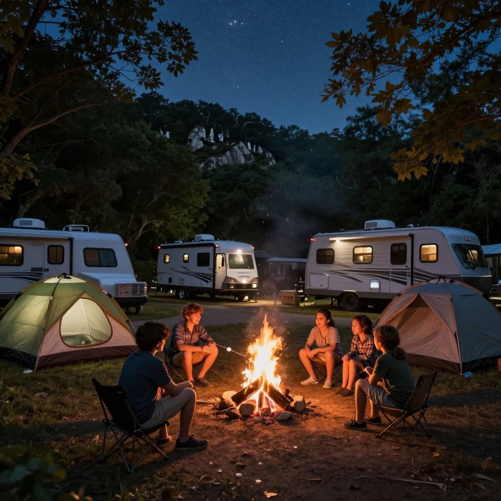 Camping at Natural Tunnel State Park