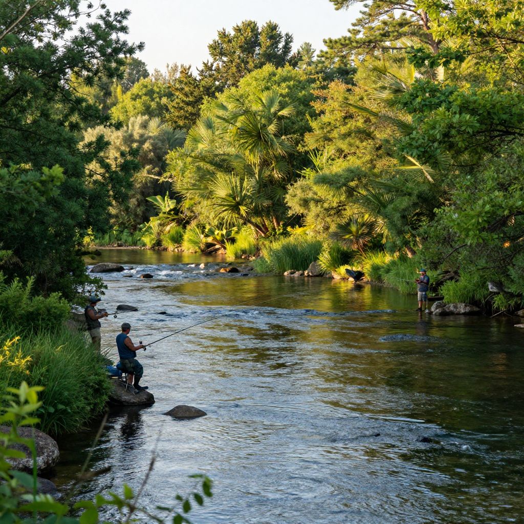 Fishing along Stony Creek