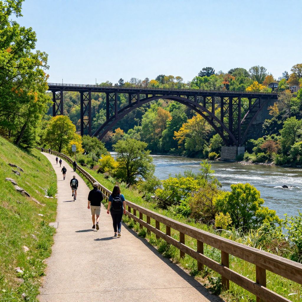 Hiking in High Bridge Trail State Park