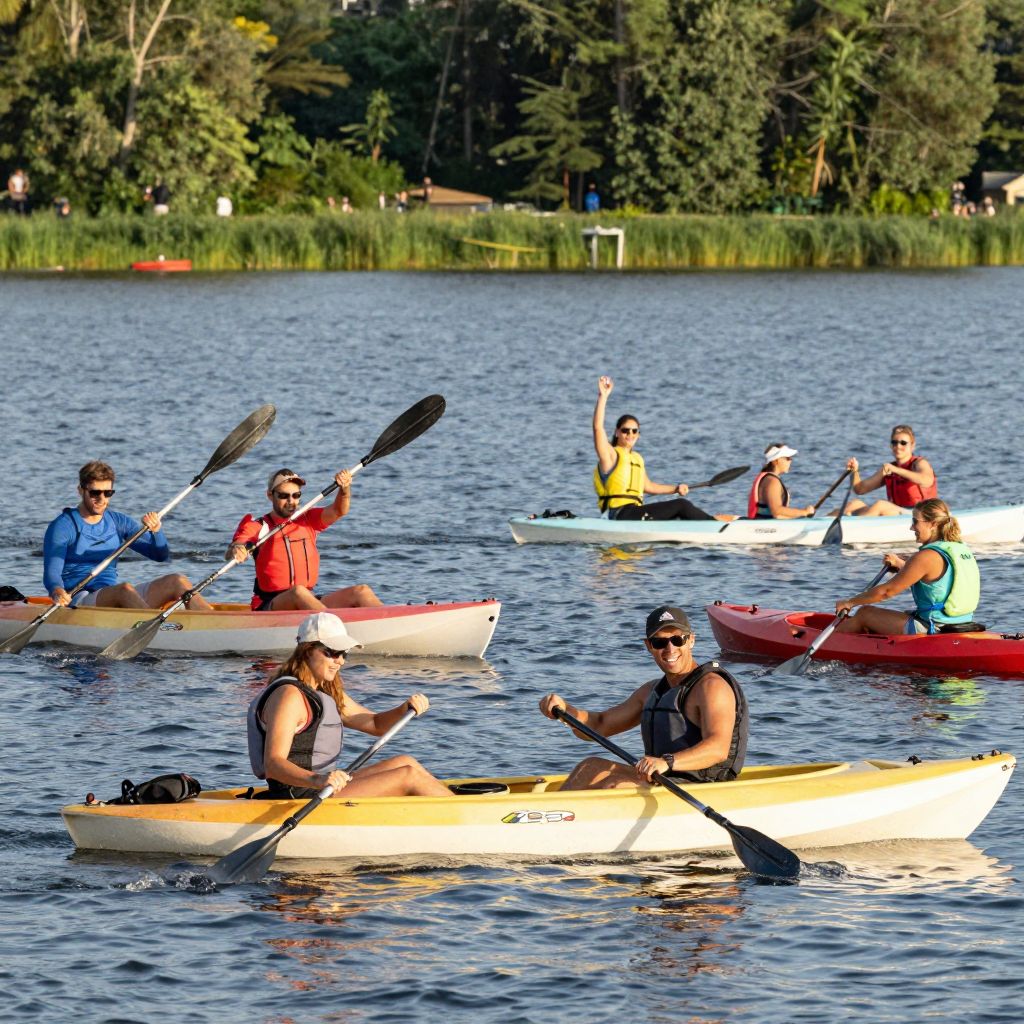 Renting boats at Lake Brittle