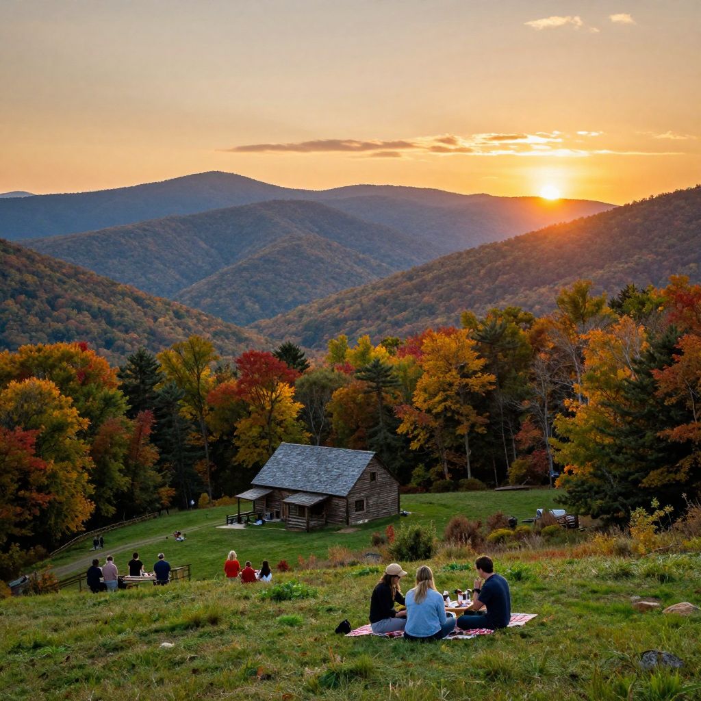 Blue Ridge Parkway and Mabry Mill