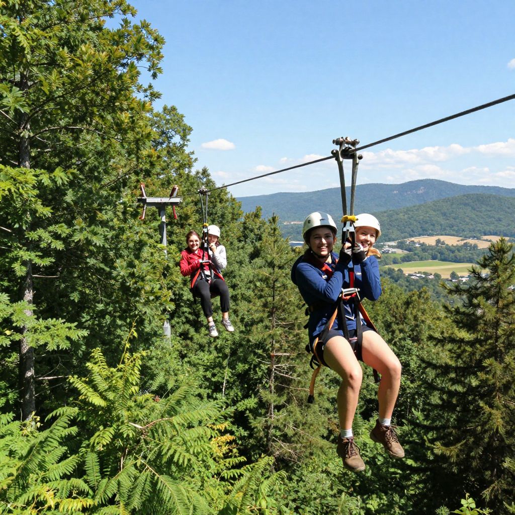 Ziplining at Buffalo Mountain Ziplines