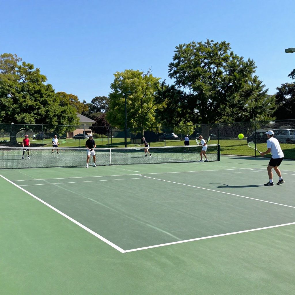 Tennis Courts in Grottoes Town Park