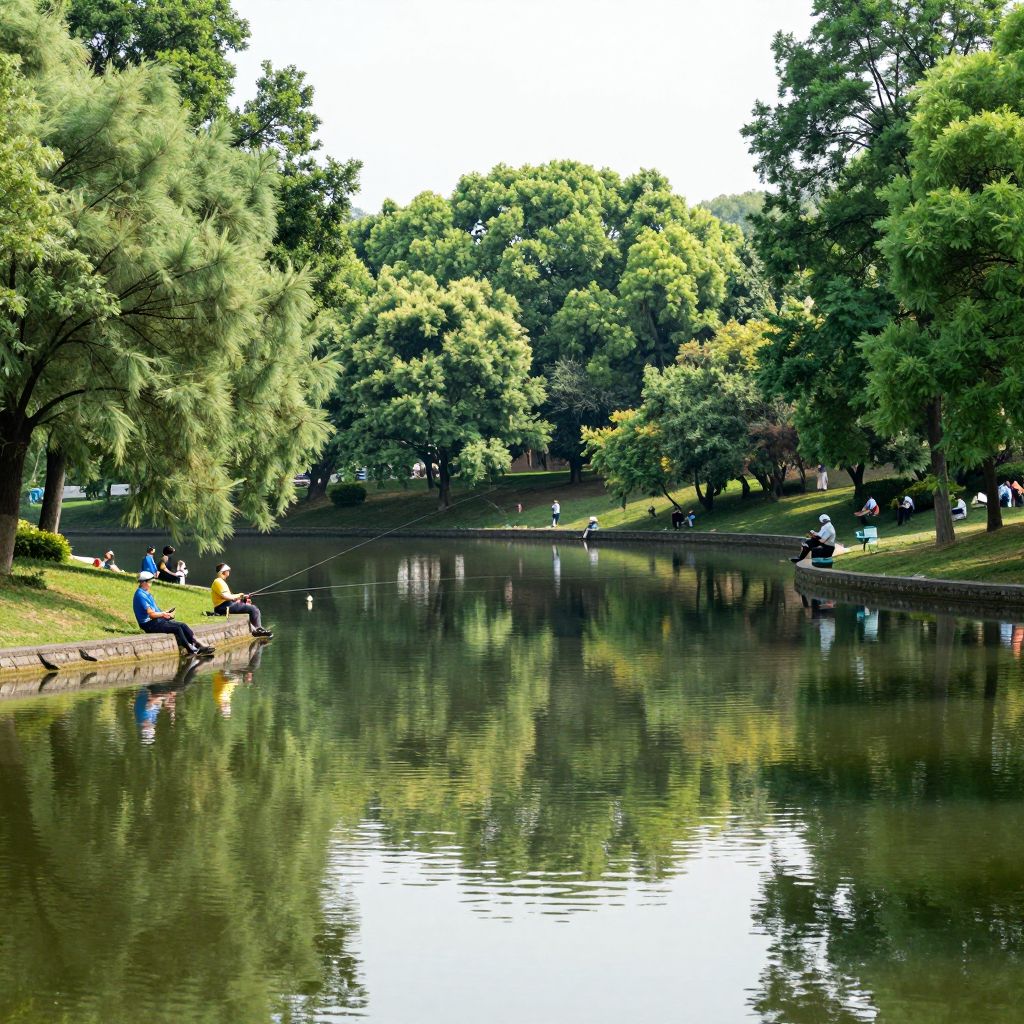 Fishing at Grottoes Town Park